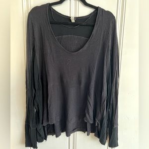 FREE PEOPLE Waffle Sweater